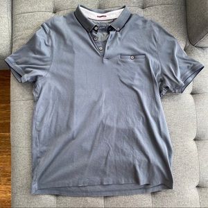 Ted Baker London Short Sleeved Polo Shirt Grey